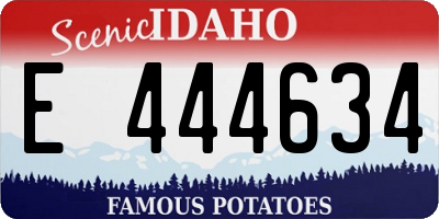 ID license plate E444634