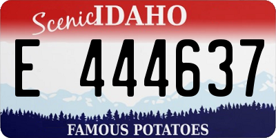ID license plate E444637