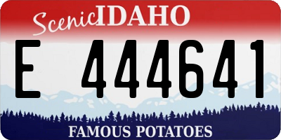 ID license plate E444641