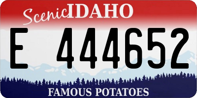 ID license plate E444652