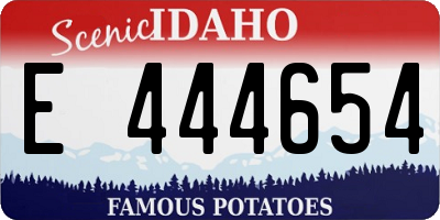 ID license plate E444654