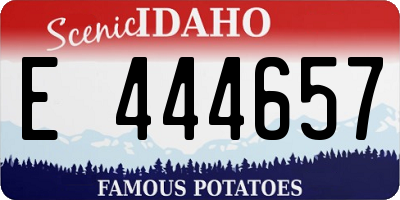 ID license plate E444657