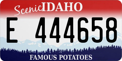 ID license plate E444658