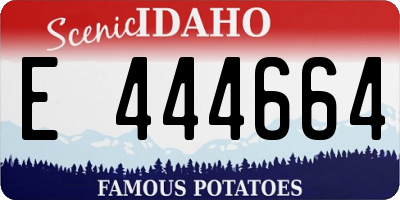 ID license plate E444664