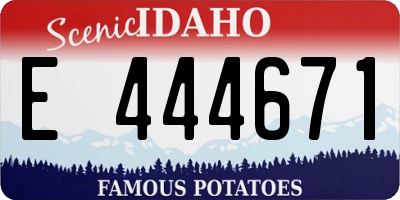 ID license plate E444671