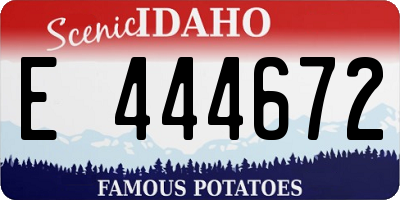 ID license plate E444672