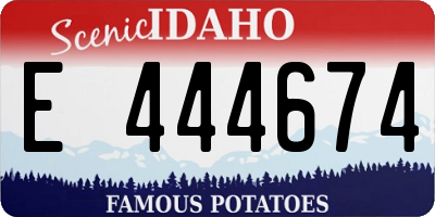 ID license plate E444674