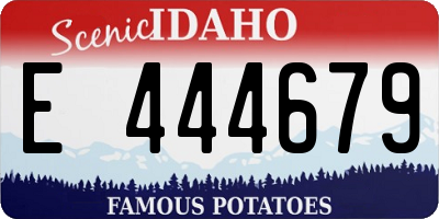 ID license plate E444679