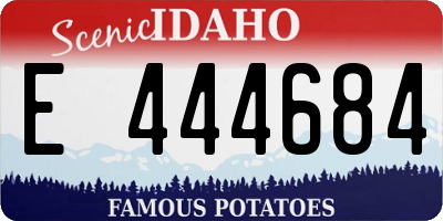 ID license plate E444684