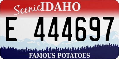 ID license plate E444697