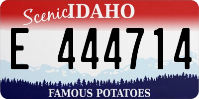 ID license plate E444714