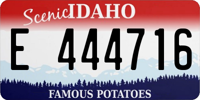 ID license plate E444716