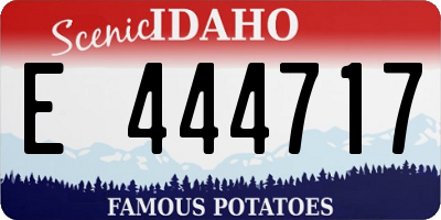 ID license plate E444717