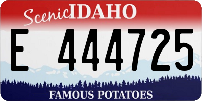 ID license plate E444725