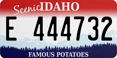 ID license plate E444732