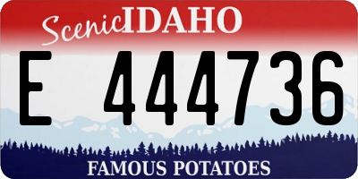 ID license plate E444736