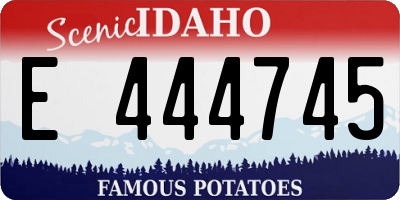 ID license plate E444745