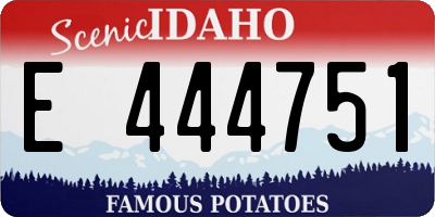ID license plate E444751