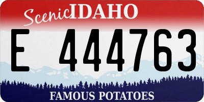ID license plate E444763