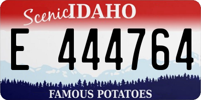 ID license plate E444764