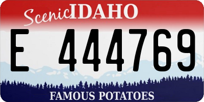 ID license plate E444769