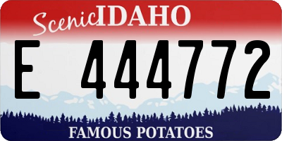 ID license plate E444772