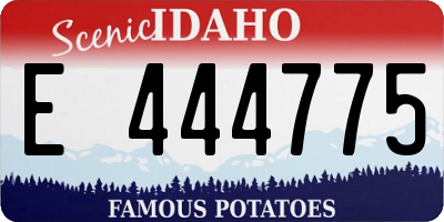 ID license plate E444775