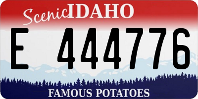 ID license plate E444776