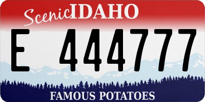 ID license plate E444777