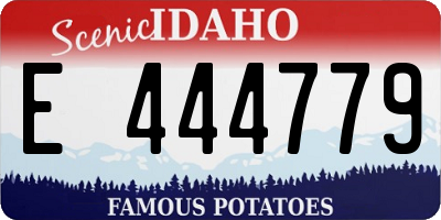 ID license plate E444779