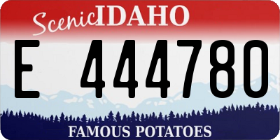 ID license plate E444780