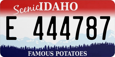ID license plate E444787