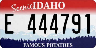 ID license plate E444791