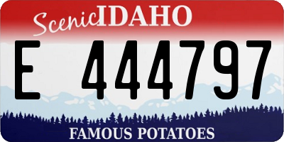 ID license plate E444797