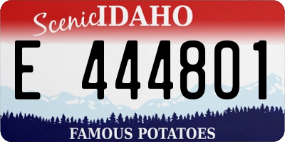 ID license plate E444801