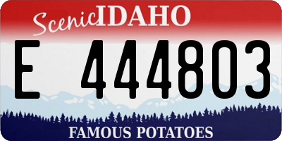 ID license plate E444803