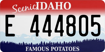 ID license plate E444805