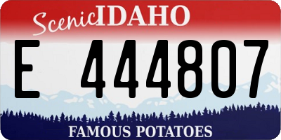 ID license plate E444807