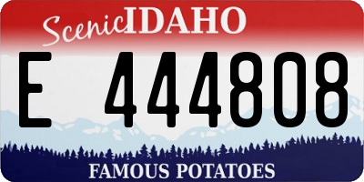 ID license plate E444808