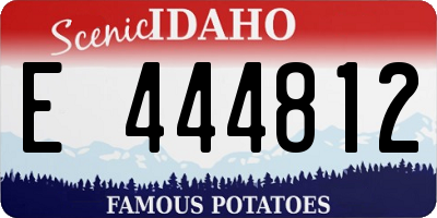 ID license plate E444812