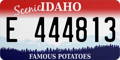 ID license plate E444813