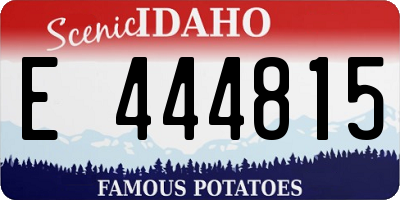 ID license plate E444815