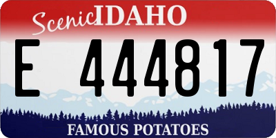 ID license plate E444817