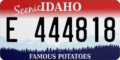 ID license plate E444818