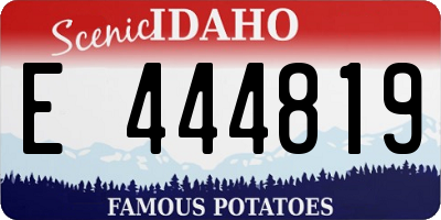 ID license plate E444819