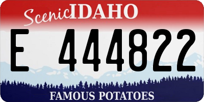 ID license plate E444822