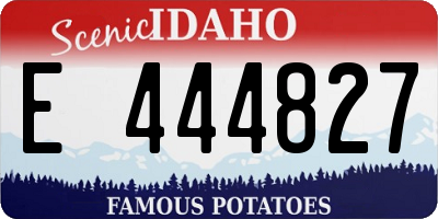 ID license plate E444827