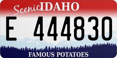 ID license plate E444830