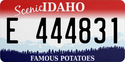 ID license plate E444831