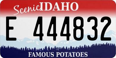 ID license plate E444832